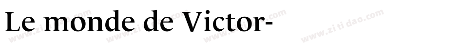 Le monde de Victor字体转换